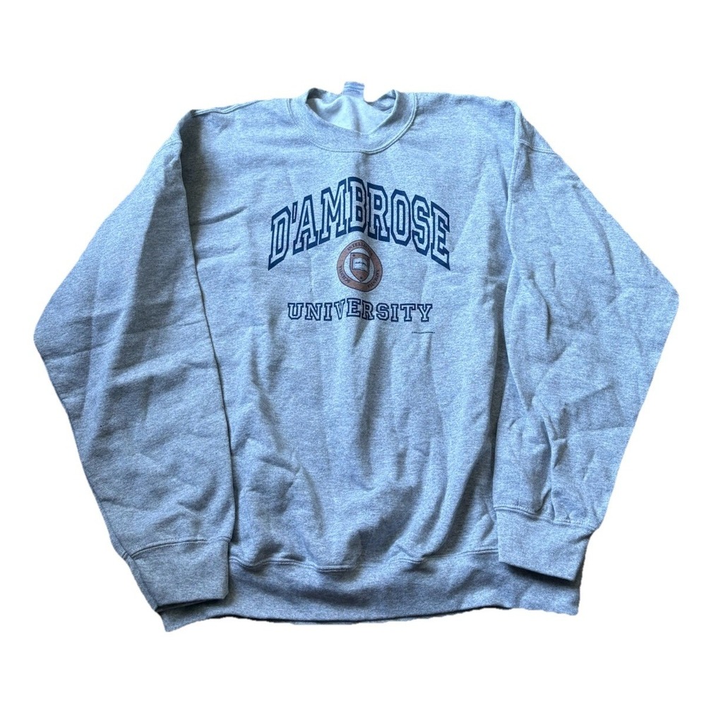 Vintage D'Ambrose University Crewneck Men's XL Gray Pullover‎